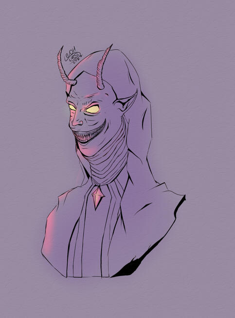 O Diabo (The Devil) fanart From "Ordem paranormal: Calamidade RPG " (2022) made in InkTuber